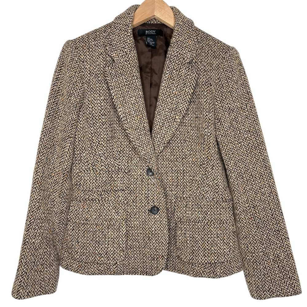 Body by Victoria  Classic Herringbone Blazer sz 6